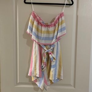 Strapless Striped Romper